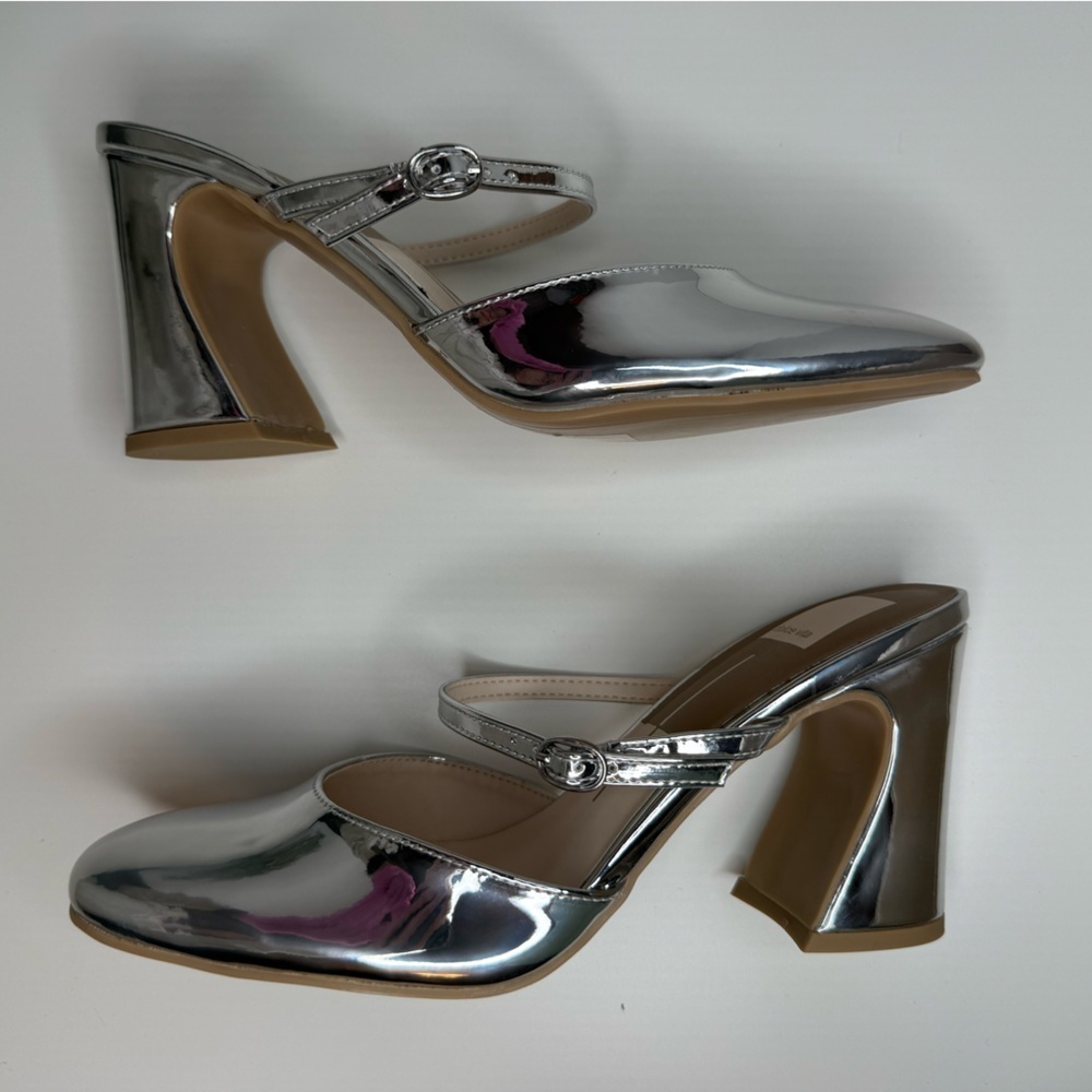 Dolce Vita Women’s Bienne Heels in Silver Stella Size 8 Metallic Streetwear Boho - Picture 14 of 16